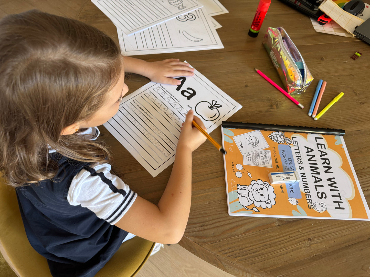 118 Printable Worksheets for Kids – Letters, Numbers & Animals Bundle