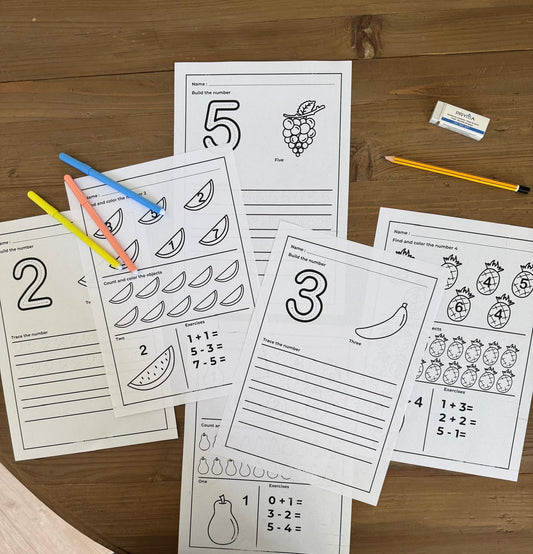 Number Worksheets for Kids – 40 Printable Pages