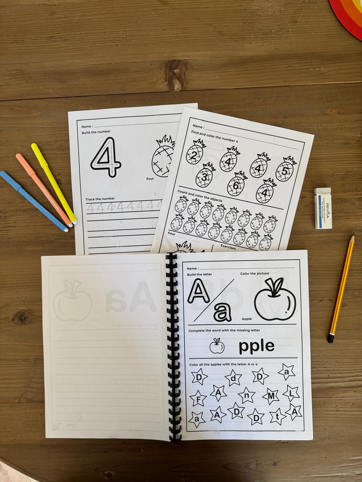 118 Printable Worksheets for Kids – Letters, Numbers & Animals Bundle