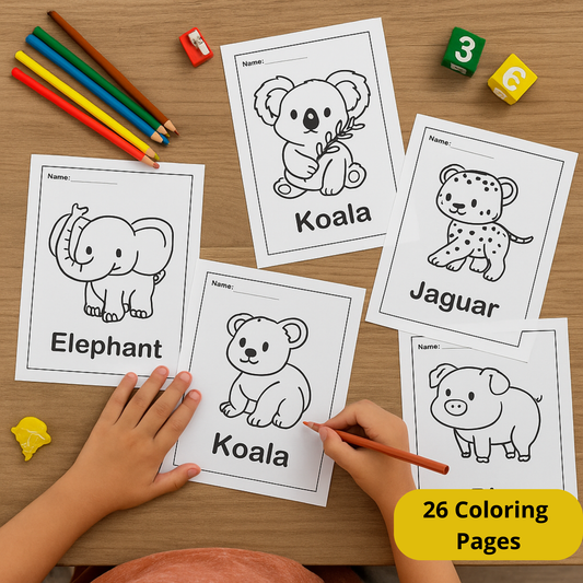 Animal Coloring Pages for Kids – 26 Printable Sheets